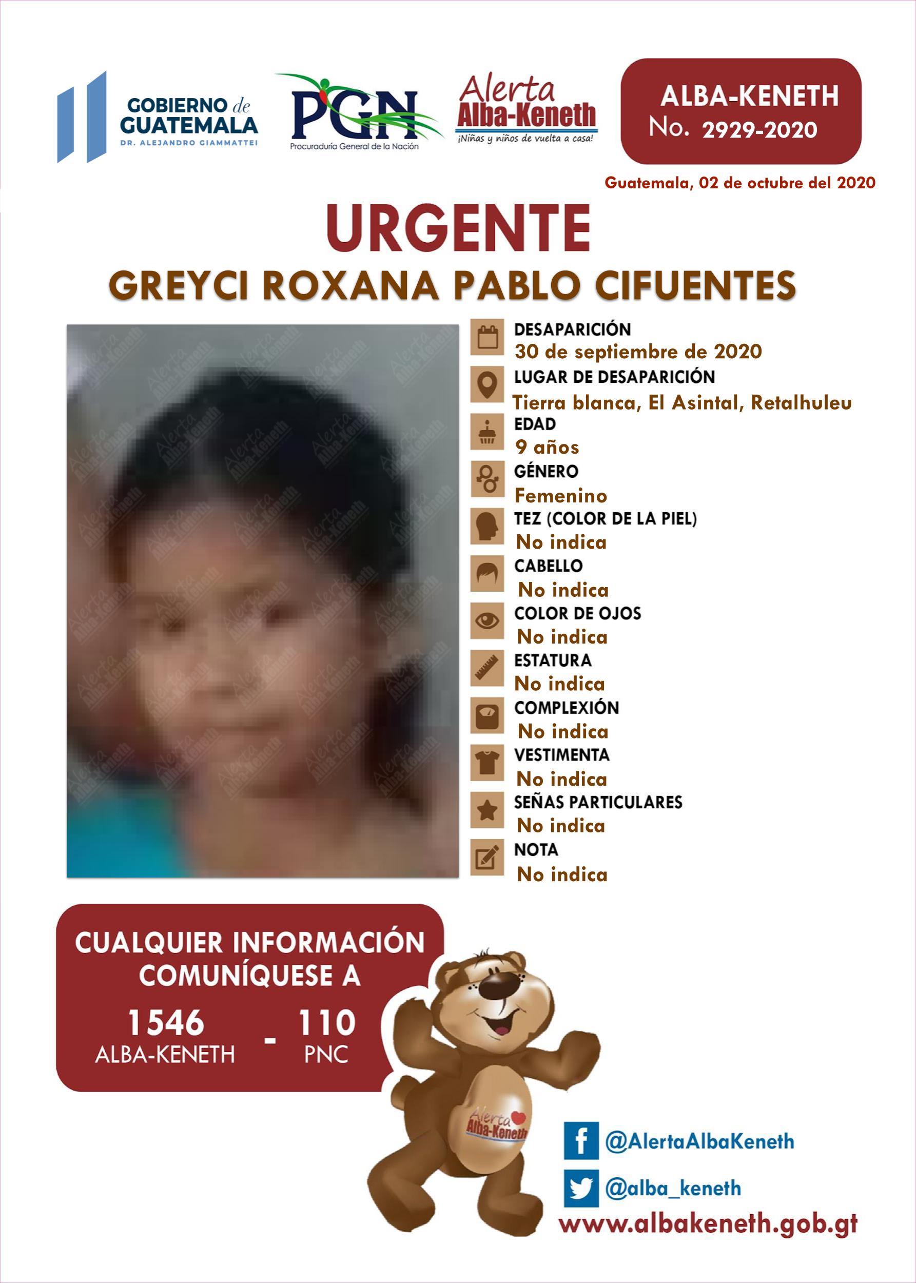 Greyci Roxana Pablo Cifuentes